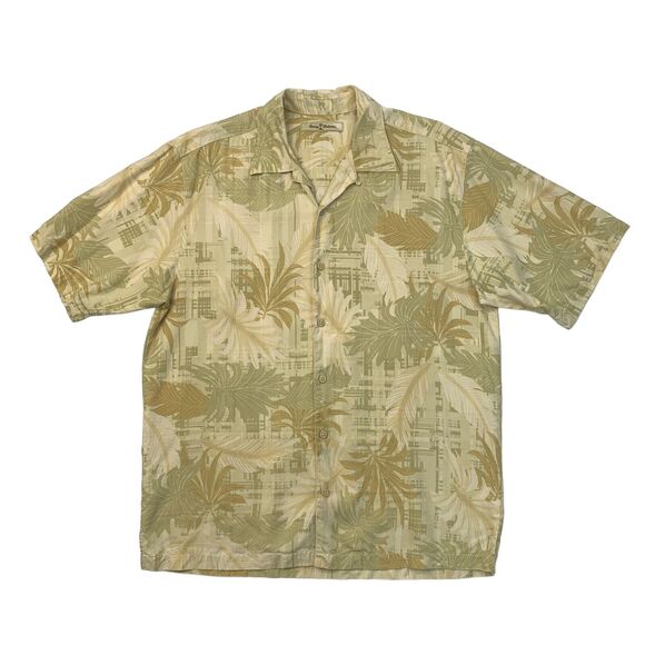 Vintage Tommy Bahama Shirt Mens L Large Silk Button Up Hawaiian Floral Beach - Picture 1 of 10